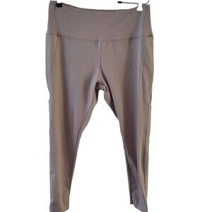 Danskin Womens Leggings Pull On Active Yoga Gym Pants X-Large Size Khaki